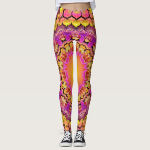 Mandala - en säng av belade med tegel ro leggings