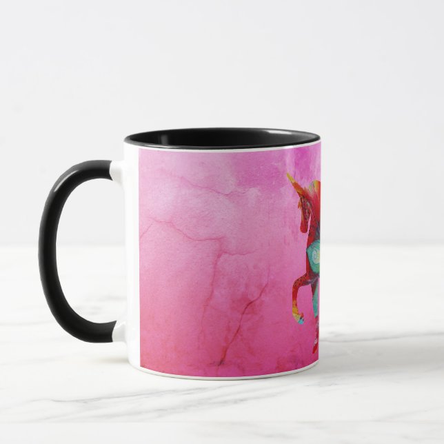 Mandala  Enhörning Rosa Magi Kombomugg Mugg (Vänster)