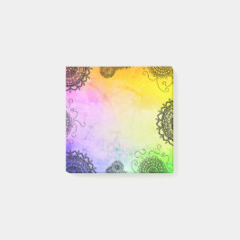 Mandala farbenfroh post-it block