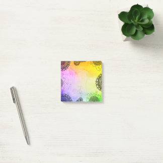Mandala farbenfroh post-it block