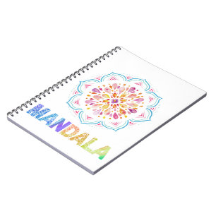 MANDALA FÄRGAD LOTUS FLOWER ANTECKNINGSBOK