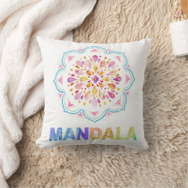 MANDALA FÄRGAD LOTUS FLOWER KUDDE