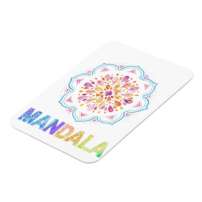 MANDALA FÄRGAD LOTUS FLOWER MAGNET (Vänstra Sidan)