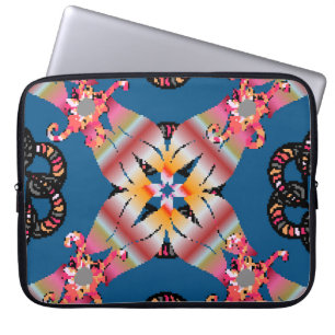 Mandala-färgad på gultens bakgrund. Inbjudan Laptop Fodral