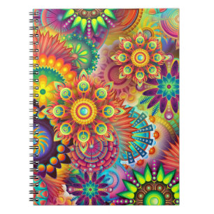 mandala färglös anteckningsbok