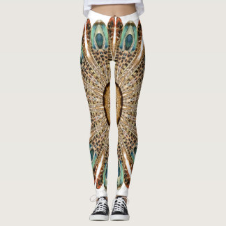 Mandala Feathers Watercolor: Natural Snöre Design Leggings