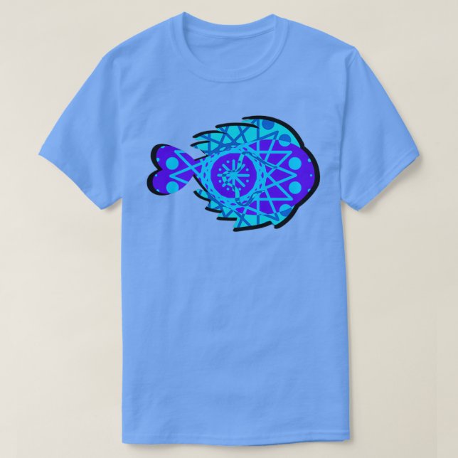 Mandala fish Classic TShirt T Shirt (Design framsida)
