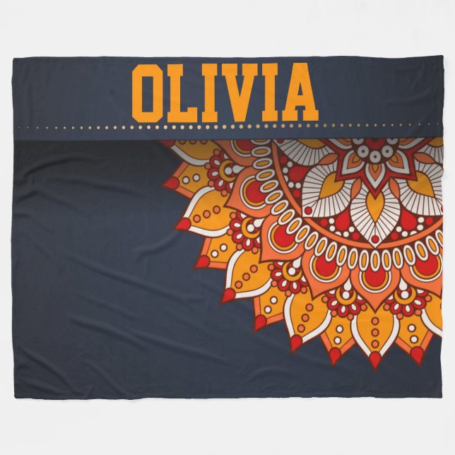 Mandala Fleece Blanket (Framsidan (Horisontell))