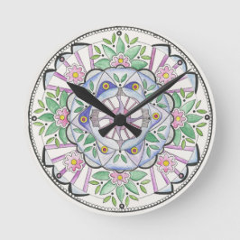 Mandala Floribunda Wall Clock Rund Klocka