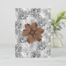 Mandala Flower Art | Earthy Floral Design Inbjudningar