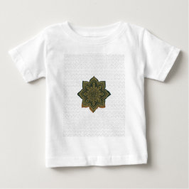 Mandala Flower Art. Grönt Guld Zen Decor T Shirt
