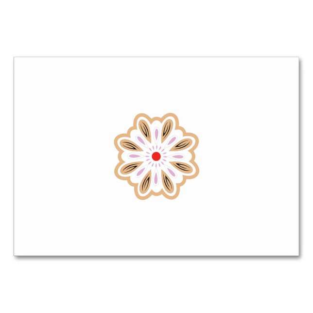 Mandala Flower Art-utskrift | Boho Decor Bordsnummer (Baksidan)