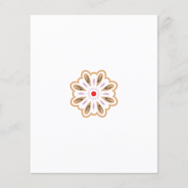 Mandala Flower Art-utskrift | Boho Decor Flygblad (Framsidan)