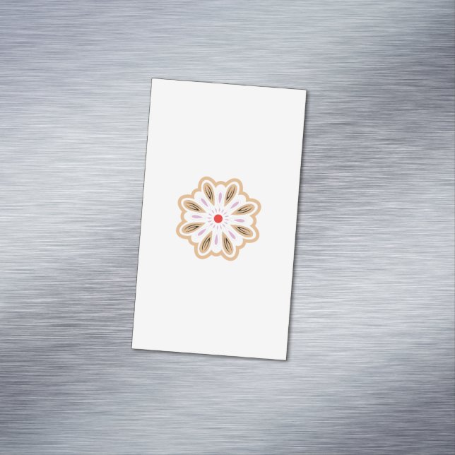 Mandala Flower Art-utskrift | Boho Decor Magnetiska Visitkort (In Situ)