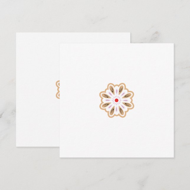 Mandala Flower Art-utskrift | Boho Decor Meddelande (Fram/baksida)