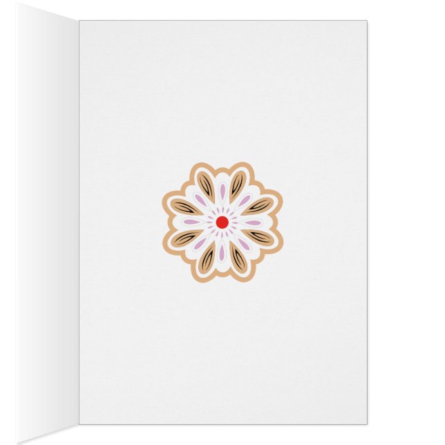Mandala Flower Art-utskrift | Boho Decor OBS Kort (Insidan (Höger))