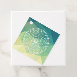Mandala Flower Boho Ethnic Design Gåvor Etiketter