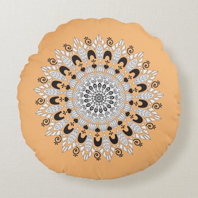 Mandala Flower Design Dekorativ kudde (Framsidan)