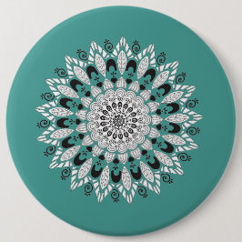 Mandala Flower Design Dekorativ kudde Knapp