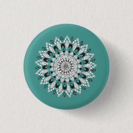 Mandala Flower Design Dekorativ kudde Knapp