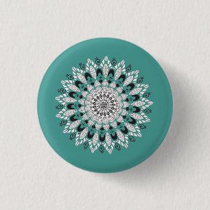 Mandala Flower Design Dekorativ kudde Knapp