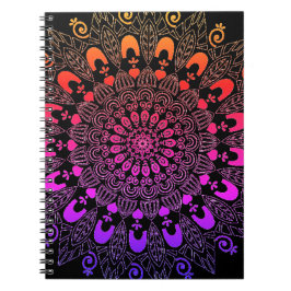 Mandala Flower Design Sketch Art Anteckningsbok