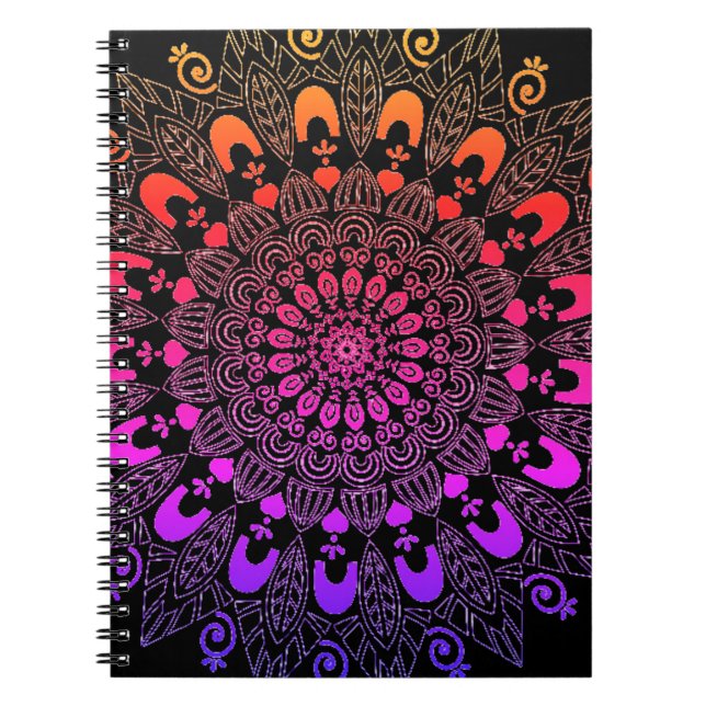 Mandala Flower Design Sketch Art Anteckningsbok (Framsidan)