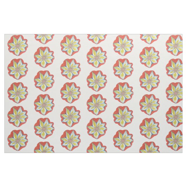 Mandala Flower Fabric Tyg (Fat Quarter)