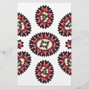 Mandala Flower Mönster Brevpapper