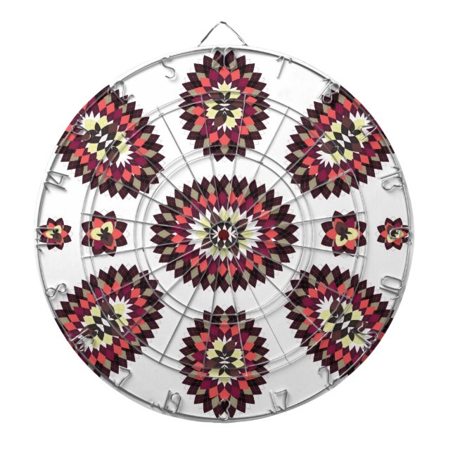 Mandala Flower Mönster Darttavla (Framsidan)