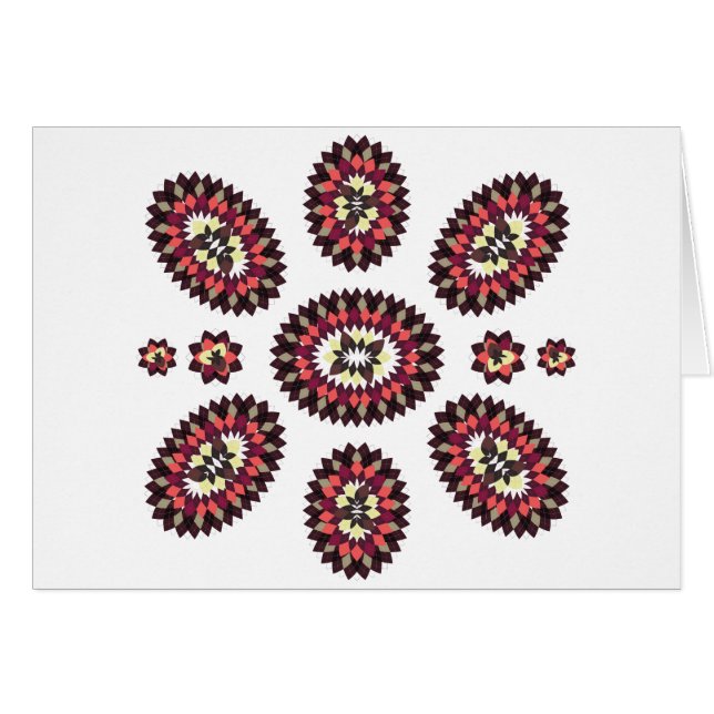 Mandala Flower Mönster Hälsningskort (Framsidan Horizontal)