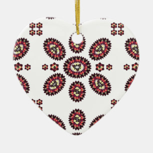 Mandala Flower Mönster Julgransprydnad Keramik