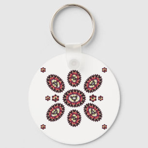 Mandala Flower Mönster Nyckelring
