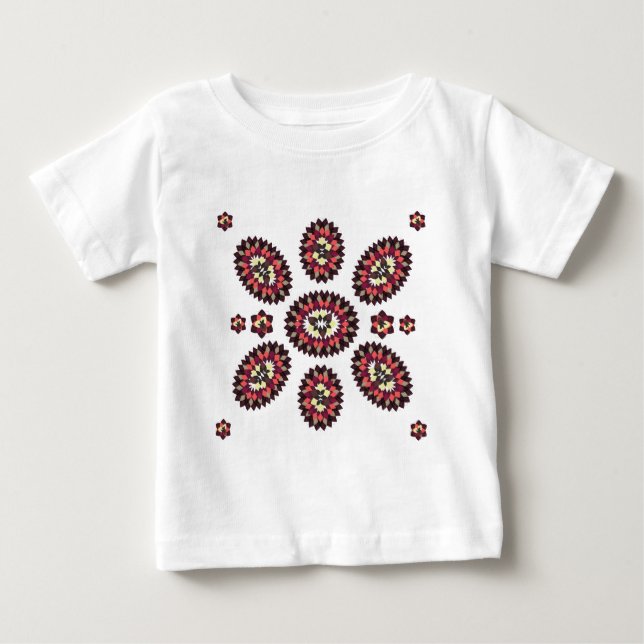 Mandala Flower Mönster T-shirt (Framsida)