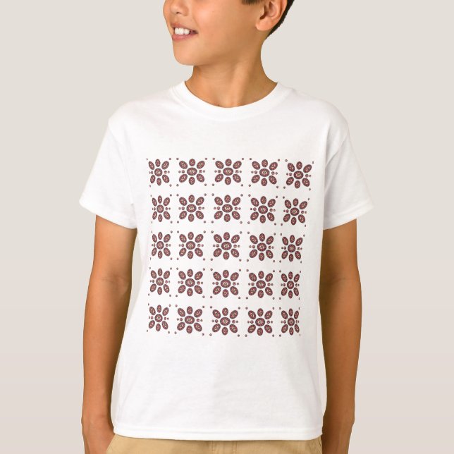 Mandala Flower Mönster T-shirt (Framsida)