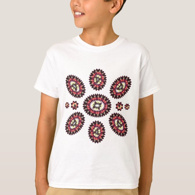 Mandala Flower Mönster Tee Shirt (Framsida)