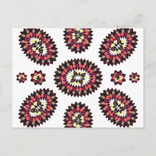 Mandala Flower Mönster Vykort