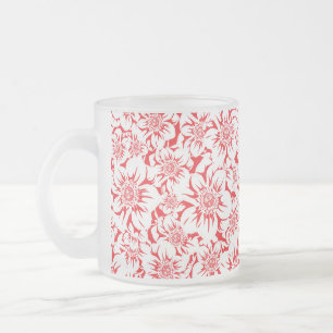 Mandala Flowers 8 Frostad Glasmugg
