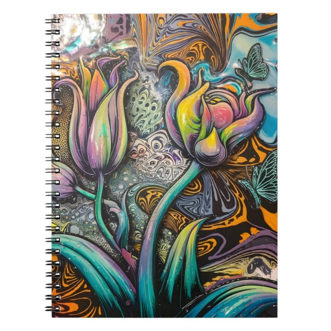 Mandala Flowers Anteckningsbok (Framsidan)