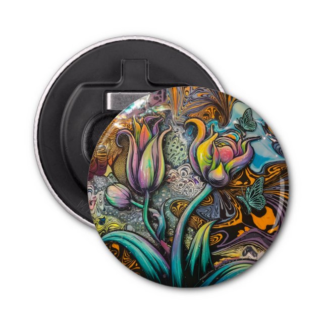 Mandala Flowers Flasköppnare (Framsidan)