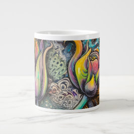 Mandala Flowers Jumbo Mugg