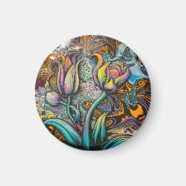 Mandala Flowers Magnet