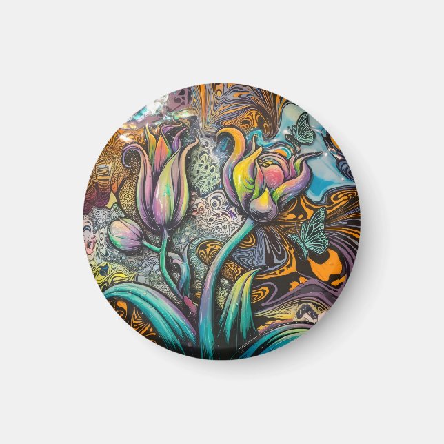 Mandala Flowers Magnet (Framsidan)