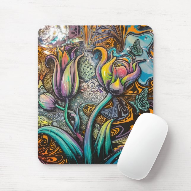 Mandala Flowers Musmatta (Med mus)