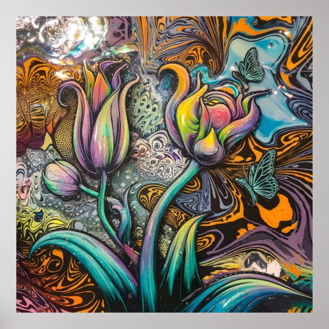 Mandala Flowers Poster (Framsidan)