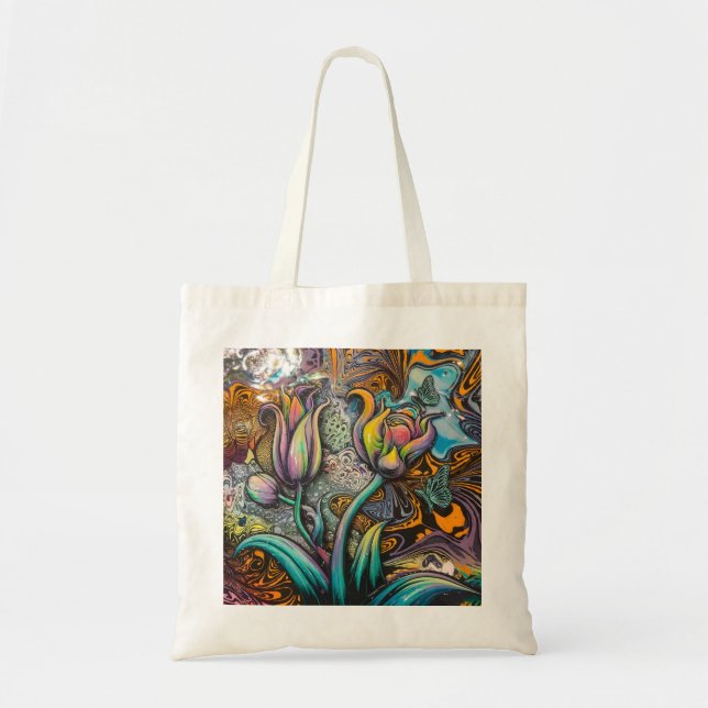 Mandala Flowers Tygkasse (Framsidan)