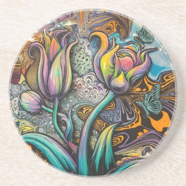 Mandala Flowers Underlägg (Framsidan)