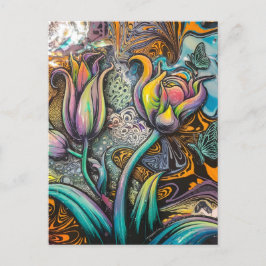 Mandala Flowers Vykort