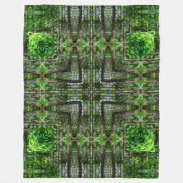 Mandala för Abanaki infödd skogande Fleecefilt