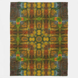 Mandala för Abenaki infödd skogande Fleecefilt